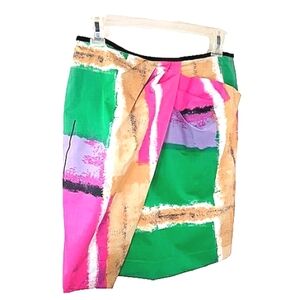 WALTER BY WALTER BAKER Skirt 6 Knee Length Art Print Graphics Ruched